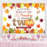 Unser Wenig Kürbis Ist Drehen Zwei Geburtstag Hintergrund